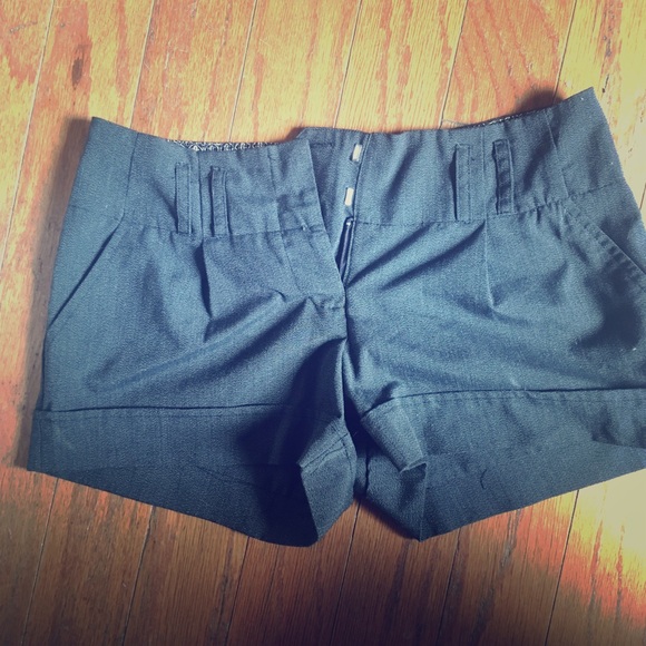 Gray Dress Pant Short Shorts - Picture 1 of 7